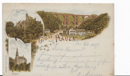 CPA - GRUSS  AUS PLAUEN 1897 - Plauen