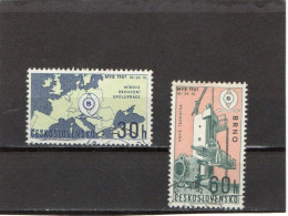 TCHECOSLOVAQUIE   1961  Y.T. N° 1162  1163  Oblitéré - Gebraucht