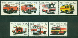 CAMBODIA 1987 Mi 901-07** Fire Vehicles [B48] - Camion