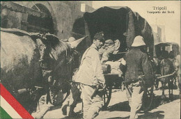 LIBIA / LIBYA - TRIPOLI - SOLDIERS - TRASPORTO DEI FERITI - EDIZIONE RAGOZINO - 1911 (12351) - Libia