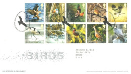 GREAT BRITAIN  - 2007, FDC OF UK SPECIES IN RECOVERY STAMPS SET INCLUDING A PRESENTATION LEAFLET. - Cartas & Documentos