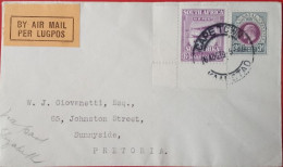 UNION FLIGHT CAPETOWN TO PRETORIA 1929 MIXED FRANKING - Poste Aérienne