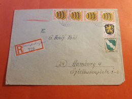 Allemagne / Occupation Française - Enveloppe En Recommandé De Kleinfischlingen Pour Hamburg En 1946 - J 77 - Emisiones Generales
