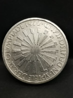 10 DEUTSCHE MARK ARGENT 1972 J HAMBOURG JO DE MUNICH EMBLEME ALLEMAGNE / GERMANY SILVER - 10 Marcos