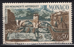 Monaco 1971 Single Stamp Protection Of Historic Monuments In Fine Used - Used Stamps