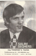 SALIM SEGERS   - WAS  INGEKLEEFT - Autógrafos