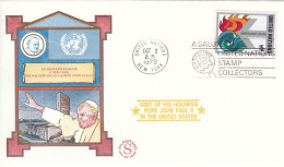UNITED NATIONS New York Cover 2-27,popes Travel 1979 - Lettres & Documents