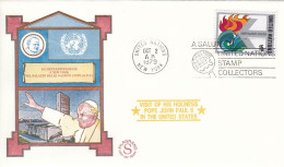 UNITED NATIONS New York Cover 2-27,popes Travel 1979 - Brieven En Documenten