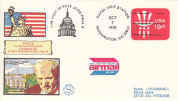 UNITED STATES Cover 2-35,popes Travel 1979 - Brieven En Documenten