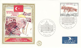 VATICAN Cover 2-40,popes Travel 1979 - Briefe U. Dokumente