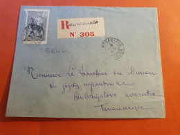 Madagascar - Enveloppe En Recommandé De Moramanga Pour Tananarive En 1941 - J 100 - Covers & Documents