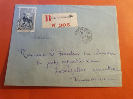 Madagascar - Enveloppe En Recommandé De Moramanga Pour Tananarive En 1941 - J 100 - Briefe U. Dokumente