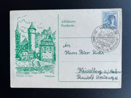 GERMANY 1947 POSTCARD WERTHEIM TO HEIDELBERG 28-11-1947 DUITSLAND DEUTSCHLAND 100 JAHRE TURNVEREIN - Postal  Stationery