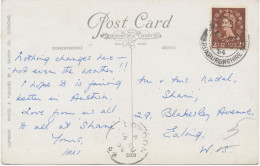 GB VILLAGE POSTMARKS 1954 CDS 24mm Arrival Postmark LONDON / 64 On Postcard ROXBURGHSHIRE - Brieven En Documenten