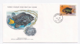 FDC DE CASTRIES DU 19/06/1978 POISSON - St.Lucie (1979-...)