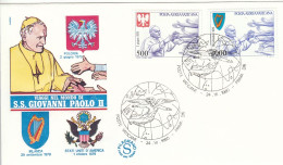 VATICAN Cover 2-43,popes Travel 1980 - Brieven En Documenten