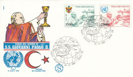 VATICAN Cover 2-44,popes Travel 1980 - Covers & Documents