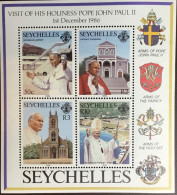 Seychelles 1986 Pope John Paul II Visit Minisheet MNH - Seychelles (1976-...)