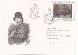 COVERSFDC PAITINGS  CIRCULATED 1989 Tchécoslovaquie - Covers & Documents