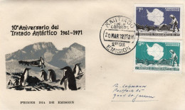 Chile Santiago 1972 Tenth Anniversary Antarctic Treaty - Altri & Non Classificati