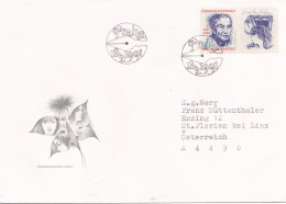 3 COVERS MUSIC FDC  CIRCULATED 1991 Tchécoslovaquie - Storia Postale