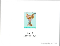 France 1994 Y&T 2854. Feuillet Non Dentelé Gommé. Arts Décoratifs, Verrerie. Gallé, Vers 1901 - Glas & Fenster