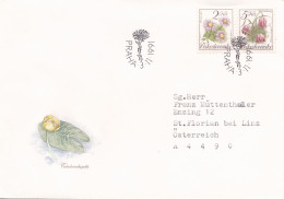 FLOWERS  FDC COVERS  CIRCULATED 1991, Tchécoslovaquie - Covers & Documents