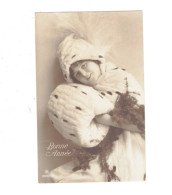 XB1159JEUNE FILLE, ENFANT, GIRL FAMOUS MODELS'S WALLY MINK MUFF AND HAT RPPC - Ritratti