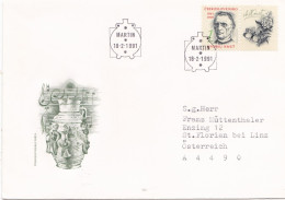MUZIC COVERS  CIRCULATED 1991 Tchécoslovaquie - Cartas & Documentos