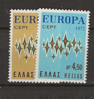 1972 MNH Greece Mi 1106-07 - Nuevos