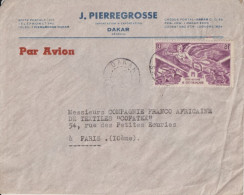 AOF / SENEGAL - 1946 - LIBERATION SEUL Sur ENVELOPPE Par AVION De DAKAR => PARIS - Covers & Documents