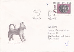DOGS COVERS  FDC CIRCULATED 1990 Tchécoslovaquie - Brieven En Documenten