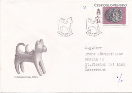 DOGS COVERS  FDC CIRCULATED 1990 Tchécoslovaquie - Cartas & Documentos