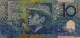 AUSTRALIA 10 DOLLARS 1993 PICK 52a POLYMER UNC LOW & RED SERIAL # "DC93 000247" - 1992-2001 (kunststoffgeldscheine)