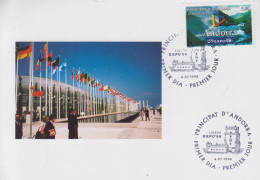 Carte  Maximum  1er  Jour   ANDORRE   ANDORRA    Exposition  Universelle    LISBONNE   1998 - Maximumkarten (MC)