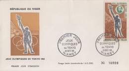 Enveloppe  FDC   1er  Jour   NIGER    Jeux  Olympiques  TOKYO   1964 - Verano 1964: Tokio