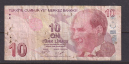 TURKEY - 2009 10 Lirasi Circulated Banknote As Scans - Turchia