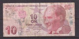 TURKEY - 2009 10 Lirasi Circulated Banknote As Scans - Türkei