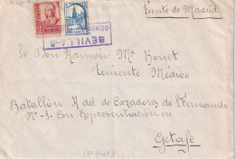 Sevilla A Getafe. Carta Circulada Con Sello Local De Sevilla Y Sello De 30 Cts Isabel - Lettres & Documents