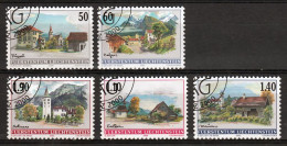 Liechtenstein Mi 1229,1233 Dorpsaangezichten  Gestempeld - Used Stamps