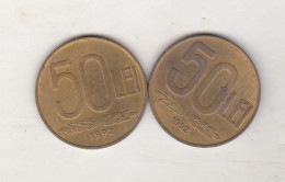 Romania 50 Lei 1992 - 2x Variants - Rumania