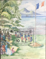 Seychelles 1989 French Revolution Bicentenary Minisheet FU - Seychelles (1976-...)