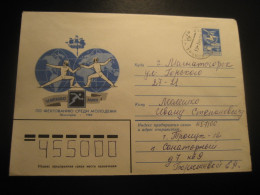 RUSSIA 1985 Cancel 1984 Fencing Escrime Postal Stationery Cover USSR CCCP - Esgrima