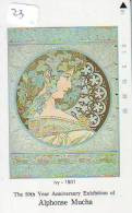 Telecarte Japon * ALPHONSE MUCHA (23)  Peinture Painting Mahlerei - Schilderij * Phonecard Japan * - Peinture