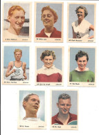 EE70 - CARTES CIGARETTES PARADE - JEUX OLYMPIQUES 1952 - DE JONGH LUST BROUWER SLIJKHUIS BUCH SAAT VISSER HARTING - Atletismo