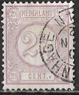 Lila Punt Boven Boven 2e E Van NedErland In 1876-1894 Cijfertype 2½ Cent Lila NVPH 33 - Plaatfouten En Curiosa
