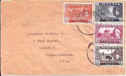 MALAYA N° 79/80/81/82 S/L.DE KUANTAN/8.3.61 POUR LES USA - Malaya (British Military Administration)