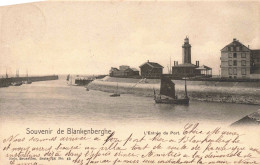 BELGIQUE - Souvenir De Blankenberge - L'Entrée Du Port - Carte Postale Ancienne - Blankenberge