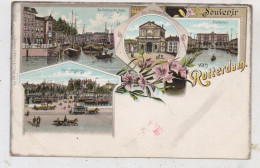 ZUID-HOLLAND - ROTTERDAM, Lithographie 1895, Koningsbrug, Postkantoor, Delftsche Poort...Edit. Blümlein & Co.-Frankfurt - Rotterdam