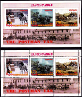 2013 - Nagorno Karabakh -  Europa Thema & The Postman - 2.Mini S/Sheet (imp.+perf.) Private İssue ** MNH - Erinnophilie